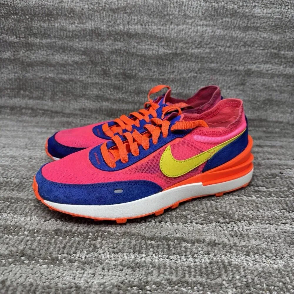 Nike Waffle Racer One Racer Blue/Bright Citron/Hyper Pink DC2533-400 Women’s 7